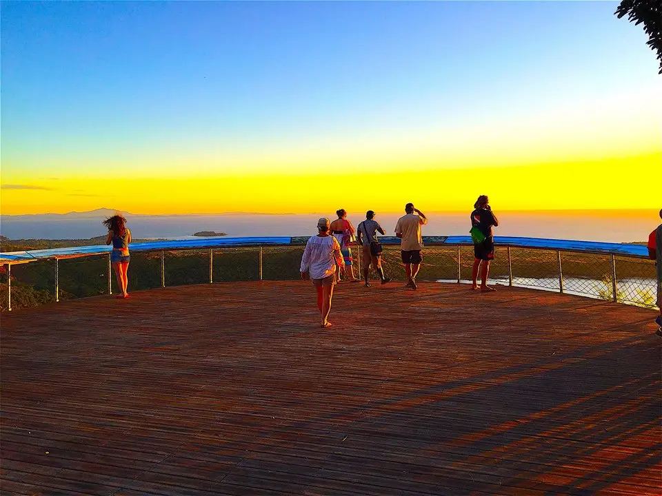 Sunset view of Mont Passot, overlooking the lush green hills of Nosy Be