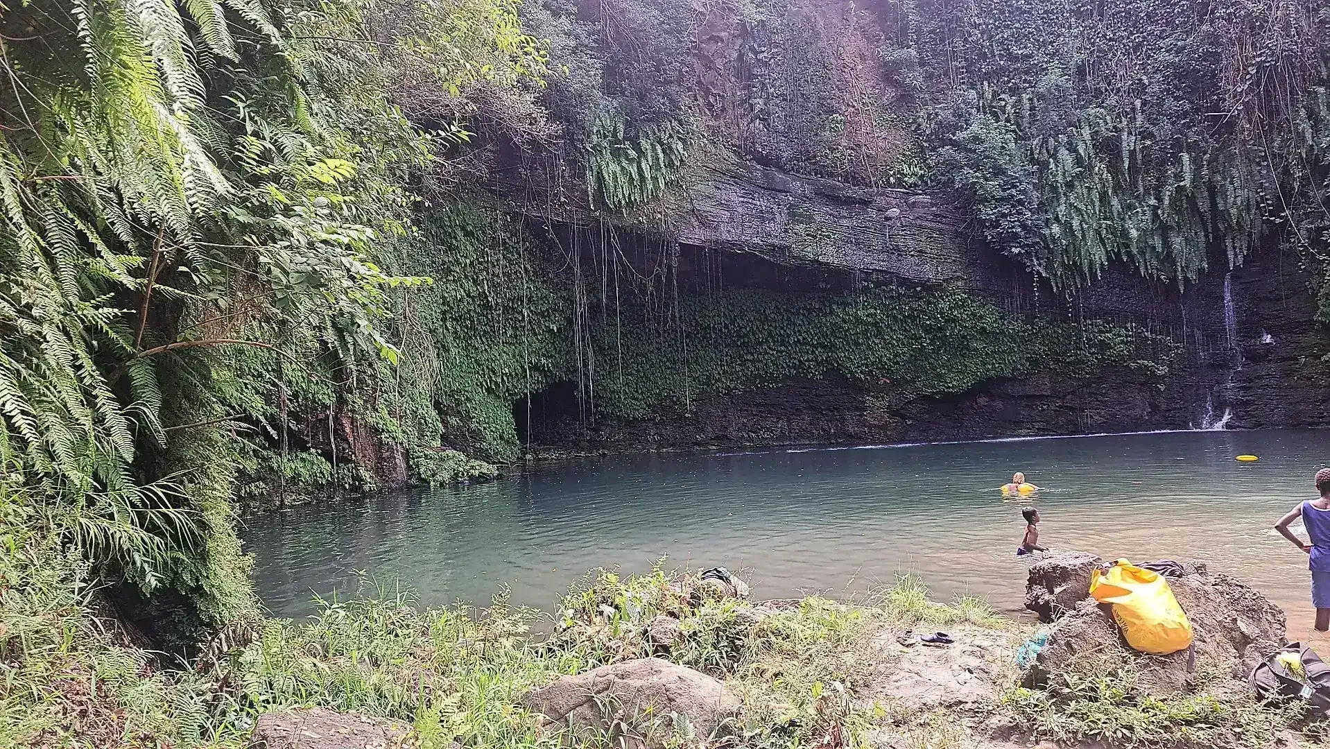 Beautiful cascade waterfall in Nosy Be Madagascar