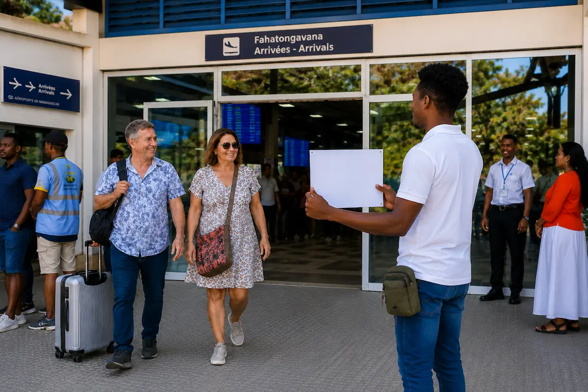 Airport pickup service for 5-day Nosy Be tour clients in Madagascar