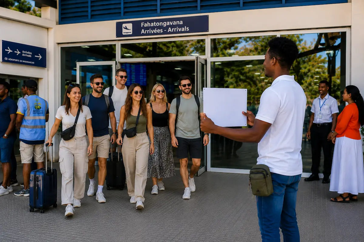 Airport pickup service for 7-day Nosy Be tour clients in Madagascar