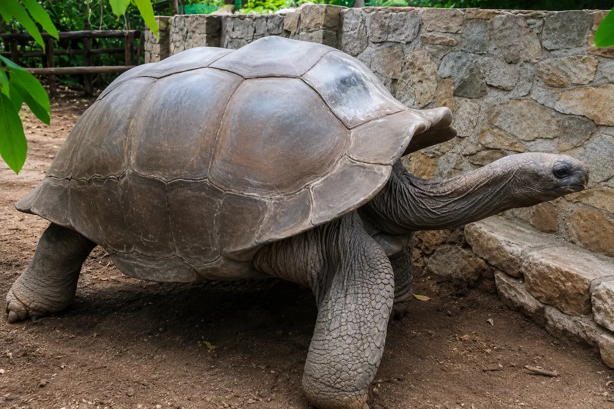 Giant tortoise in Nosy Komba, Madagascar