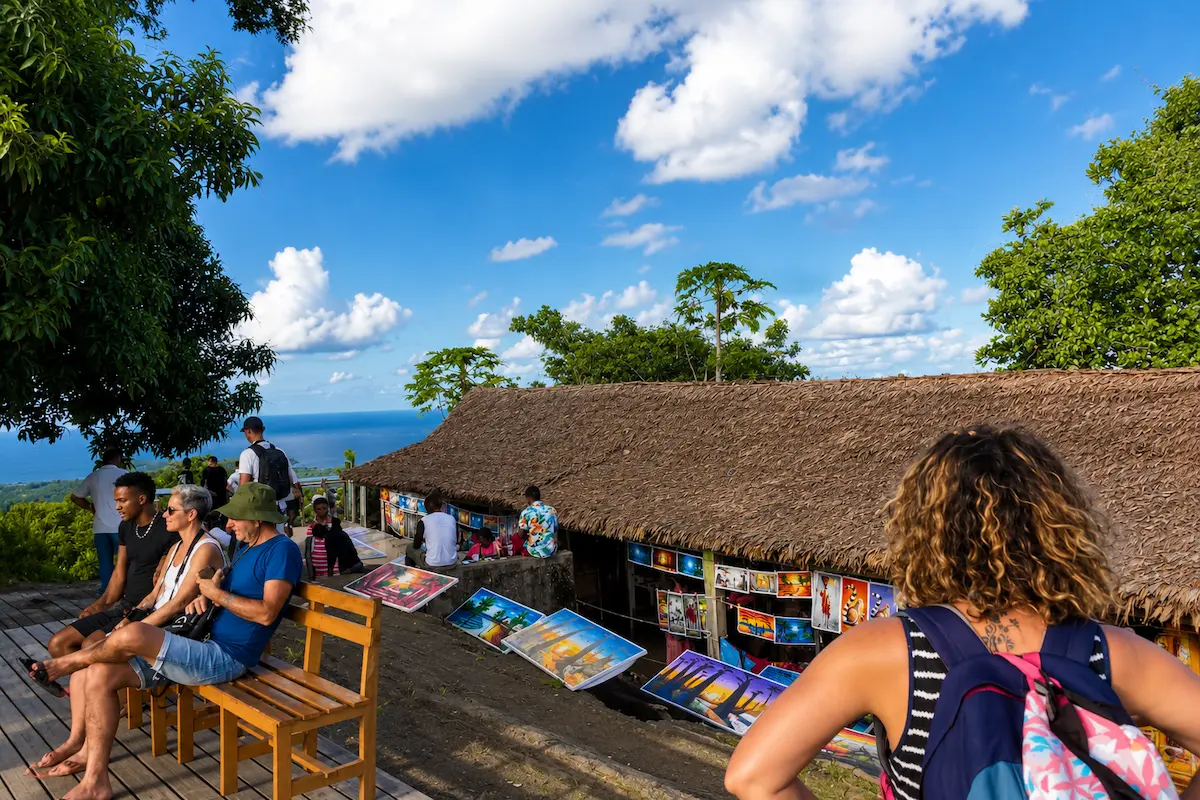 Mont Passot art and craft market in Nosy Be Madagascar