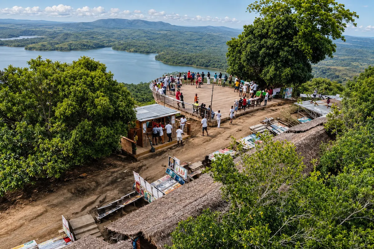 Panoramic viewpoint of Nosy Be island from Mont Passot