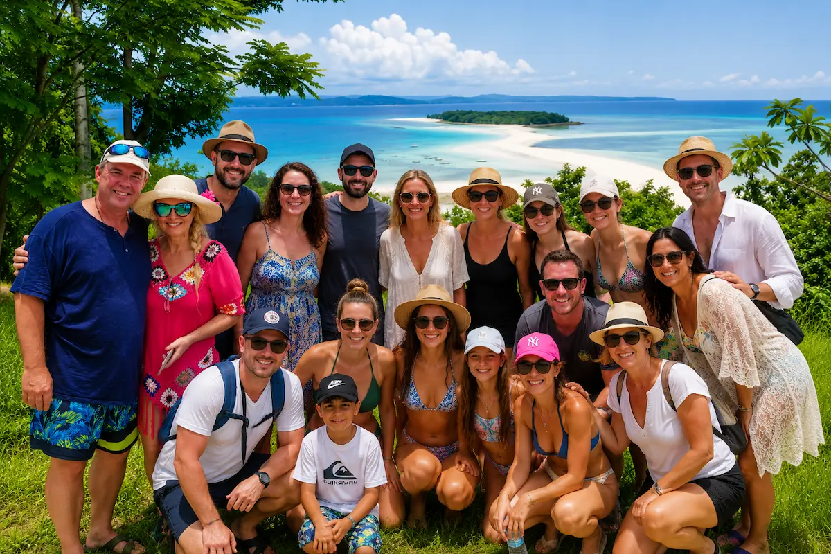 Group Tour at Nosy Iranja Viewpoint near Nosy Be