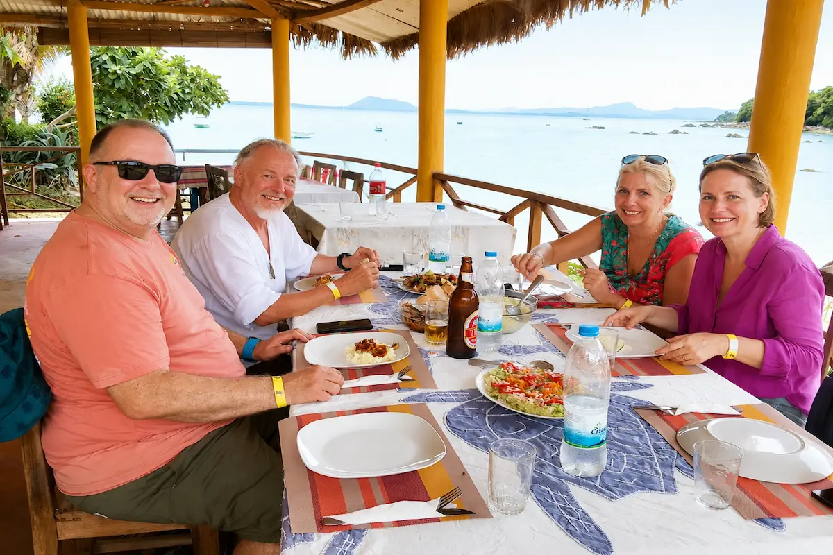Traditional Malagasy lunch during a Nosy Komba tour, Madagascar
