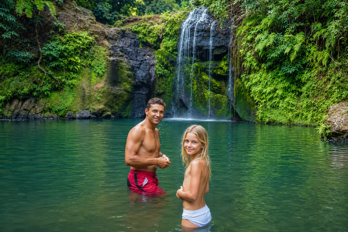 Tropical waterfall lagoon adventure in Madagascar