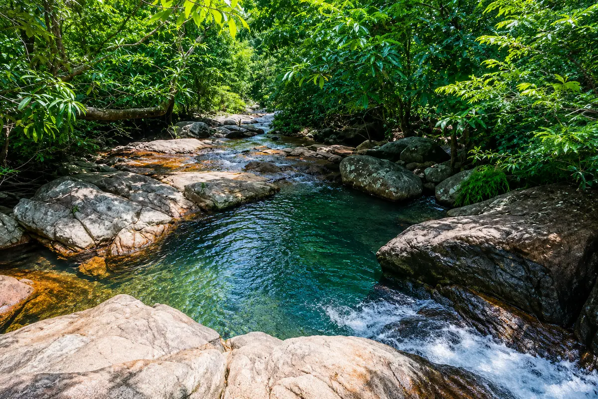 Waterfall in Lokobe National Park, Nosy Be, Madagascar