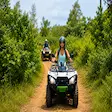ATV off-road adventure tour on forest trail in Nosy Be Madagascar