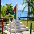 Hell-Ville seafront memorial monument in Nosy Be Madagascar