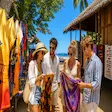 Local market and beach scenery on Nosy Sakatia island