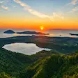 Sunset over Nosy Be from Mont Passot summit Madagascar