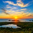 Mont Passot sunset panorama overlooking Nosy Be Madagascar