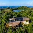 Panoramic view of the Mont Passot lakes in Nosy Be, Madagascar