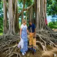 Sacred banyan tree visited during a cultural tour in Nosy Be Madagascar