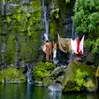 Sacred waterfall cultural ceremony in Madagascar