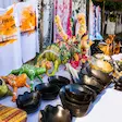 Shopping for local crafts in Nosy Sakatia, Madagascar