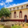 St Peter and St Paul church courtyard in Nosy Be Madagascar