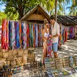 Tourists shopping Nosy Iranja