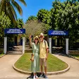 Tourists taking selfie at Lycée Mixte in Nosy Be Madagascar