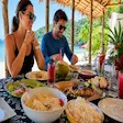 Traditional Malagasy food at Lokobe National Park in Nosy Be Madagascar