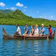 Traditional pirogue ride to Lokobe National Park, Nosy Be, Madagascar