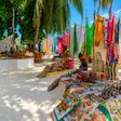 Traditional shopping area on Nosy Iranja Island, Madagascar