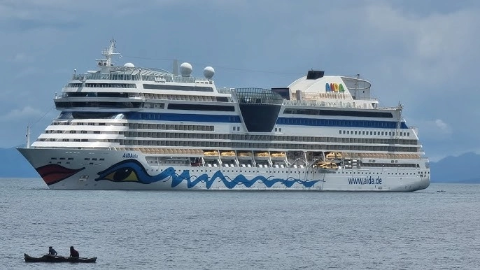 Cruise Ship at Nosy Be, Madagascar